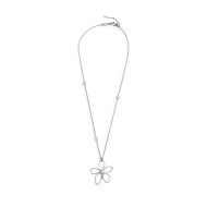 Collana fiore con perla centrale
