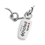 DOPPIO CHARM VERONA CON SMALTO BLU E NODO