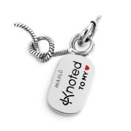 DOPPIO CHARM ROMA CON SMALTO ARANCIO E NODO