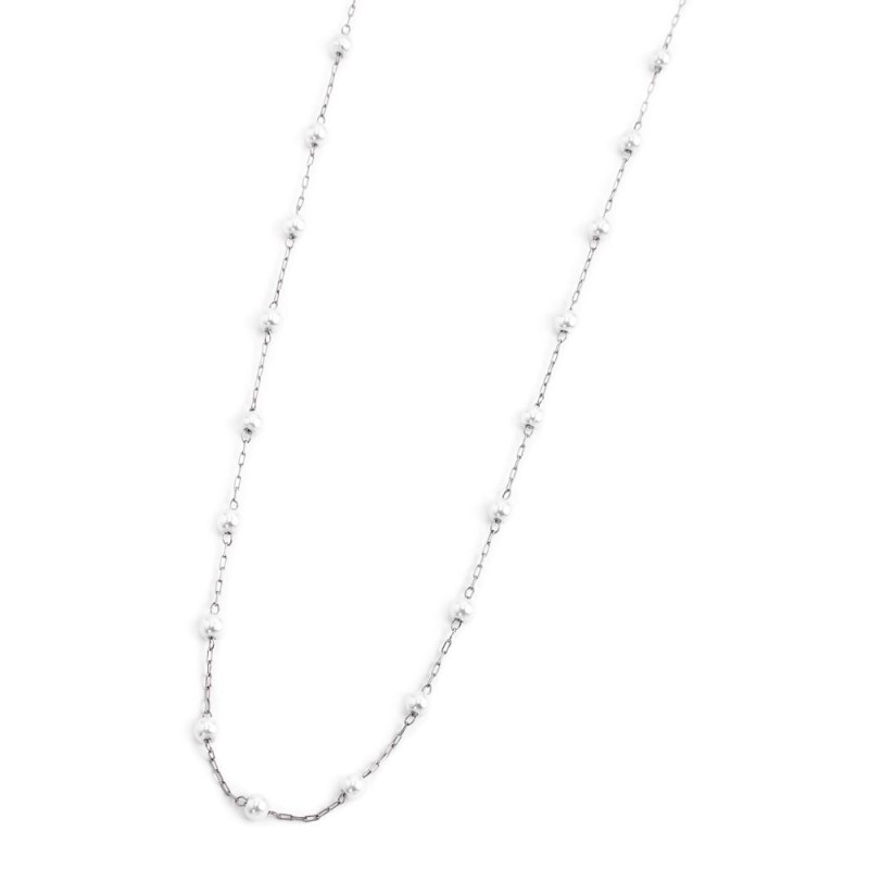 Collana catena con perle