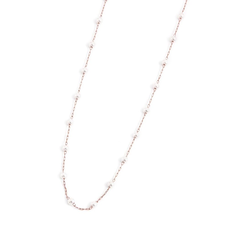 COLLANA 90CM CATENA CON PERLE