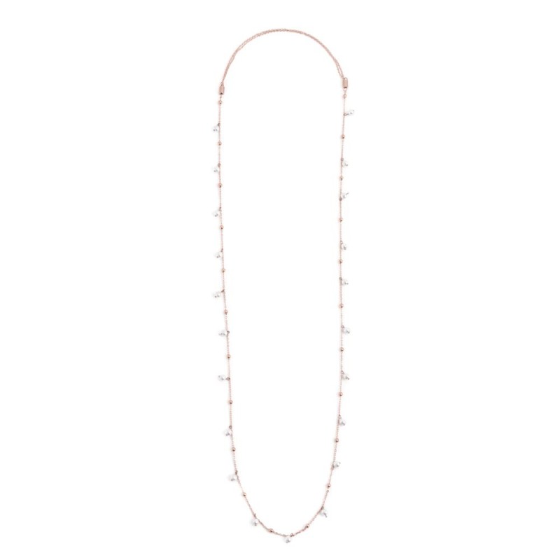 Collana catena con perle e sfere