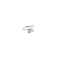 Anello cuore madreperla e cristalli