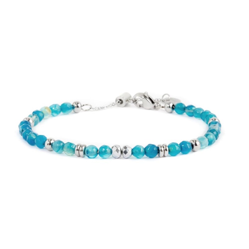 Bracciale agata sfaccettata 4mm