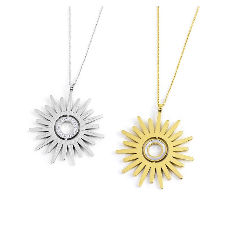 COLLANA CON PENDENTE SOLE 50 MM