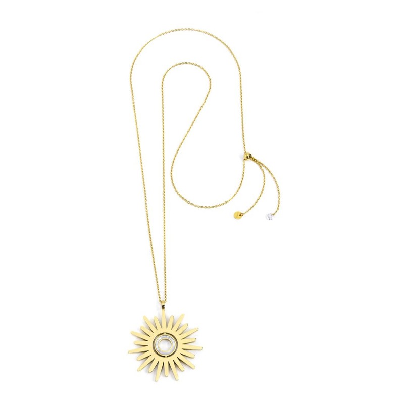 COLLANA CON PENDENTE SOLE 50 MM