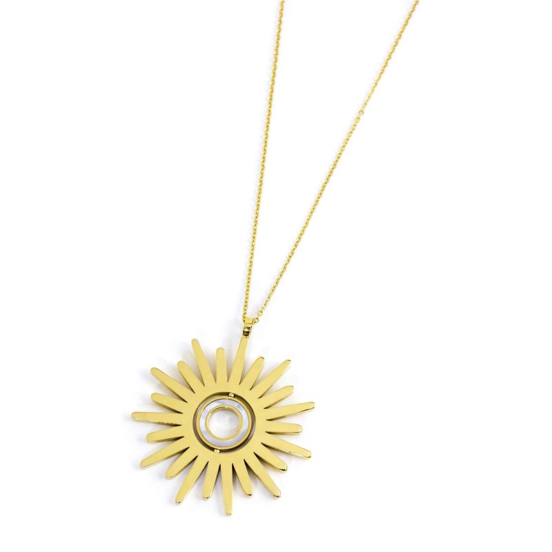 COLLANA CON PENDENTE SOLE 50 MM