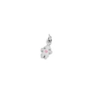 Charm bimba cuore smalto azzurro