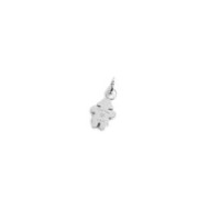 Charm bimba cuore smalto azzurro