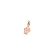 Charm bimba cuore smalto azzurro