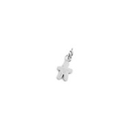 Charm bimbo cuore smalto azzurro