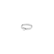 Anello texture cerchi con zircone centrale