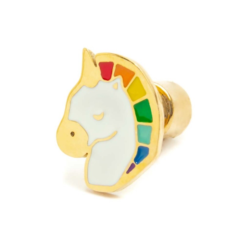 OR MONO UNICORNO CON SMALTI COLORATI