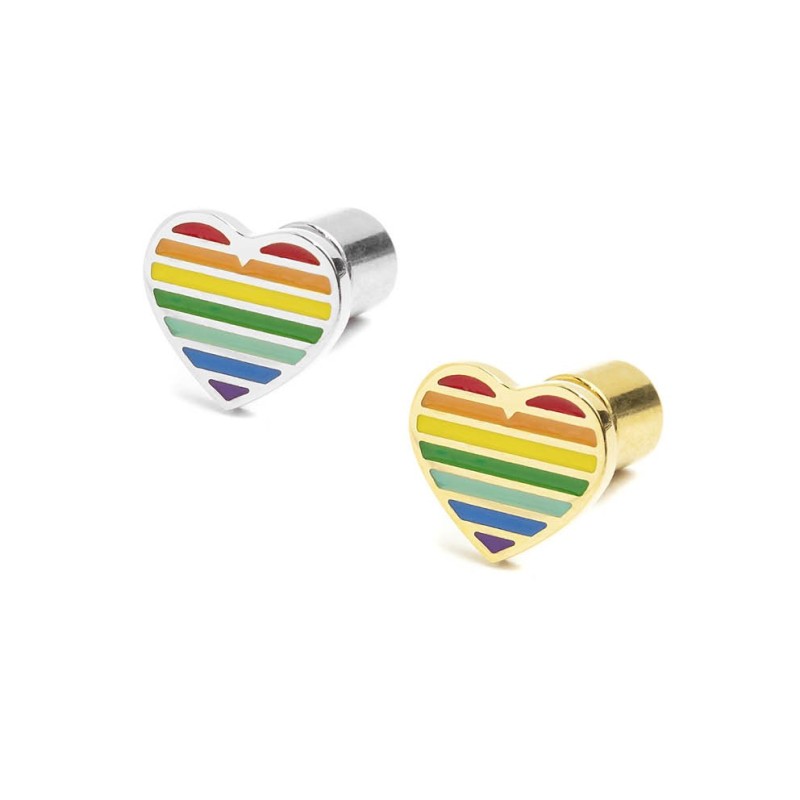 OR MONO CUORE CON SMALTI COLORATI