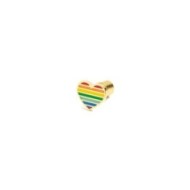 Orecchino a lobo cuore arcobaleno