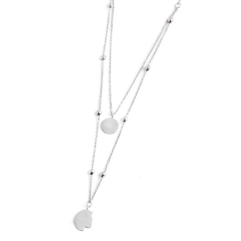 COLLANA DOPPIA PENDENTE UNICORNO