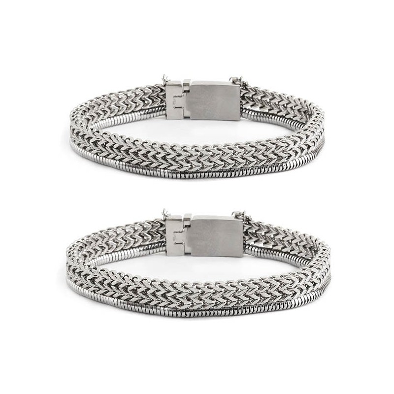 Bracciale catena fish bone 6,3mm e snake