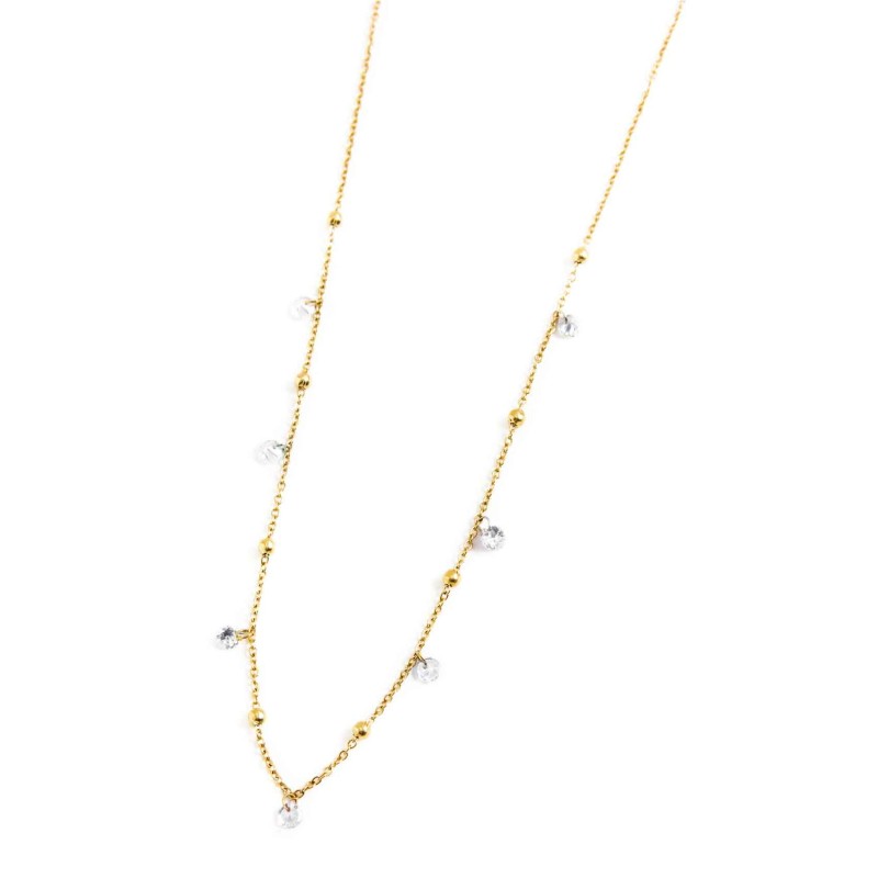 Collana con zirconi e sfere