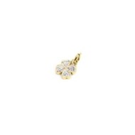 Charm quadrifoglio con cristalli