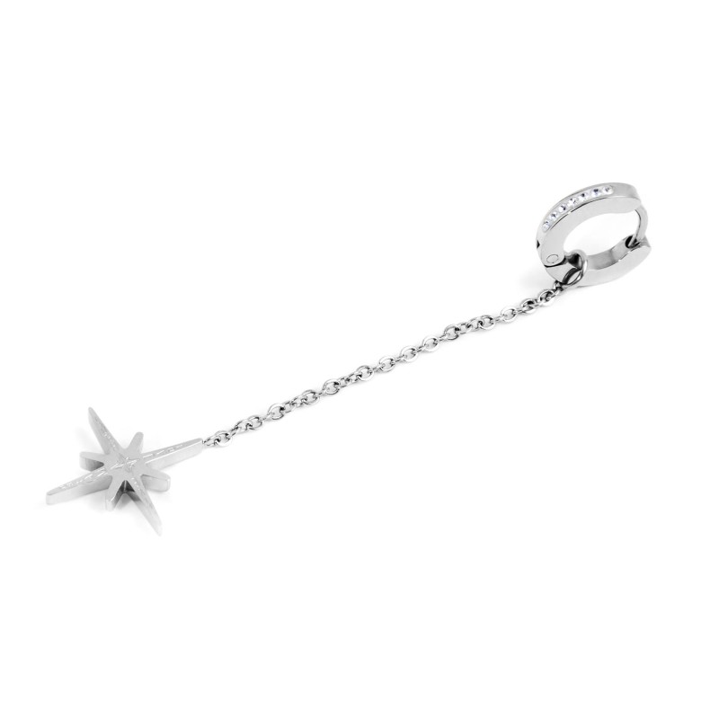 Orecchino cerchio pendente rosa dei venti