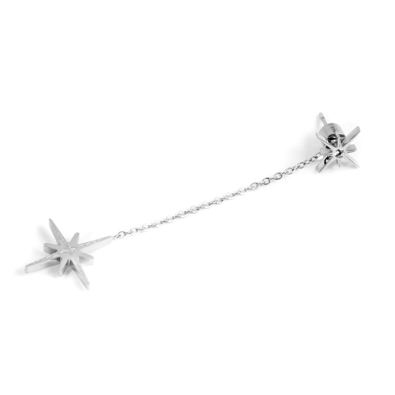 Orecchino rosa dei venti con pendente rosa dei venti