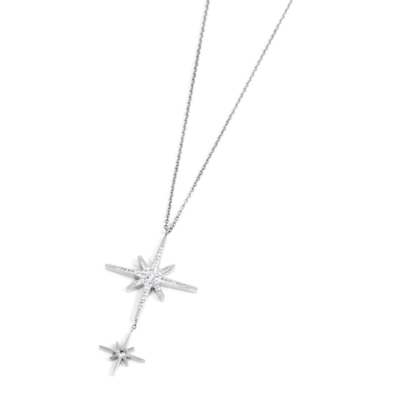 Collana rosa dei venti doppio pendente