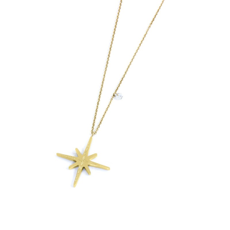 COLLANA ROSA DEI VENTI PEND E CRISTALLO