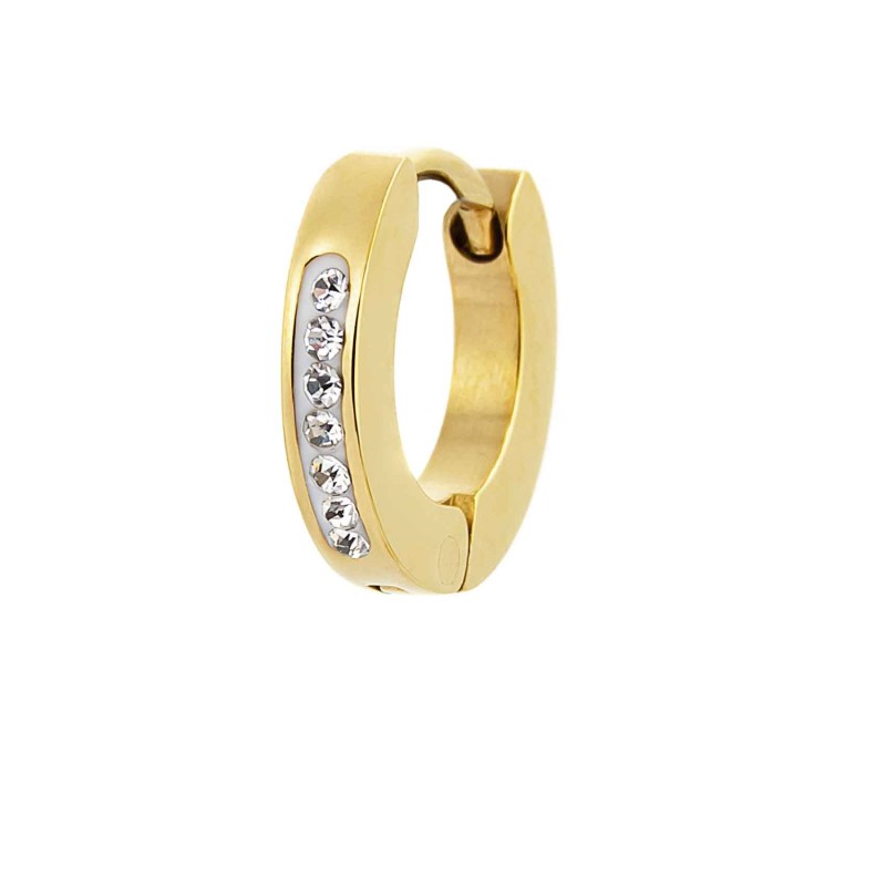 Orecchino a cerchio 11mm con cristalli