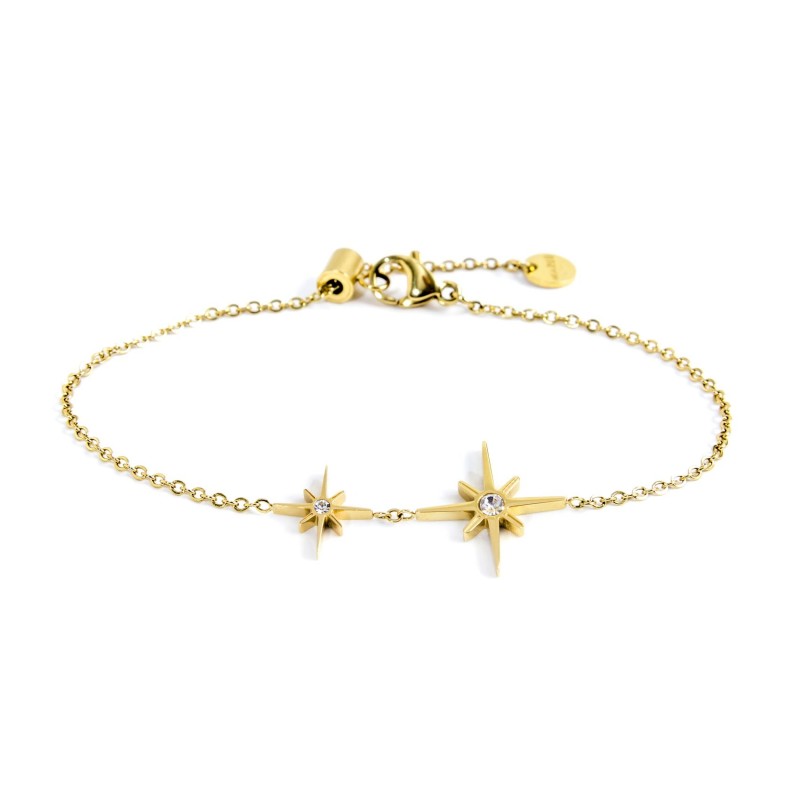 Bracciale rosa dei venti doppio pendente