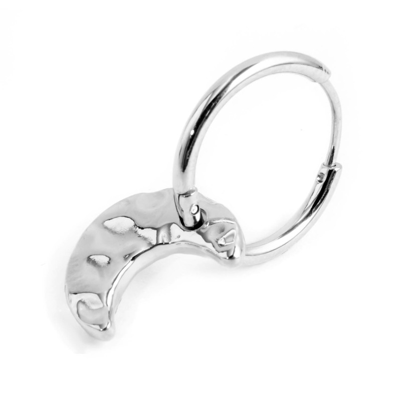 MONO OR CERCHIO 16MM CON PENDENTE LUNA