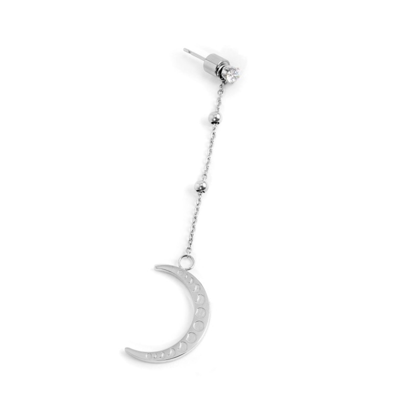 Orecchino pendente luna madreperla