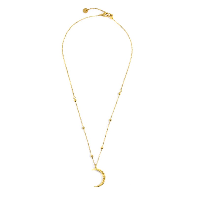 COLLANA CON PEND LUNA 20MM CON CRISTALLI