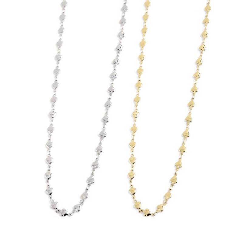 Collana catena cuori