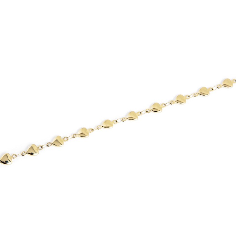 COLLANA CATENA CUORI 50CM