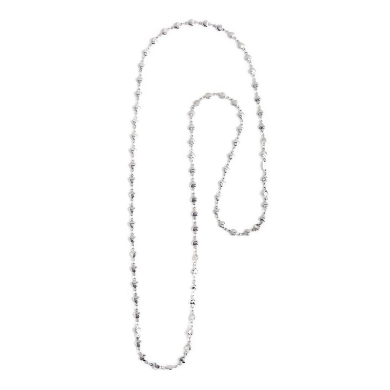 COLLANA CATENA CUORI 90CM