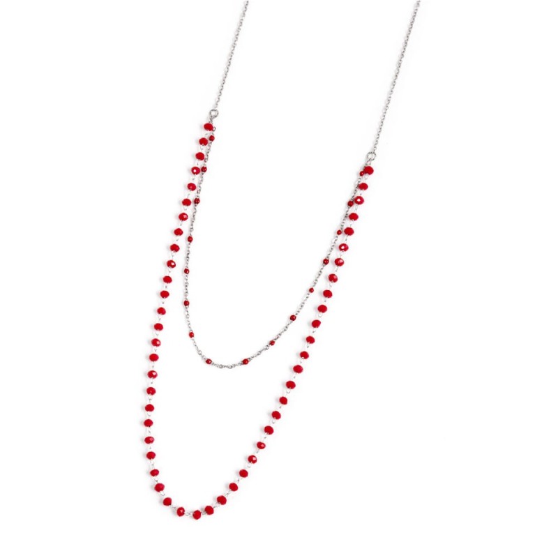 Collana cristalli sfaccettati
