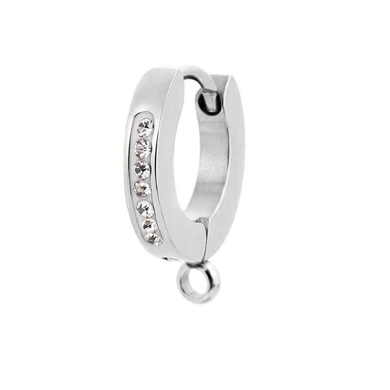 Orecchino a cerchio 11mm con anello per charm