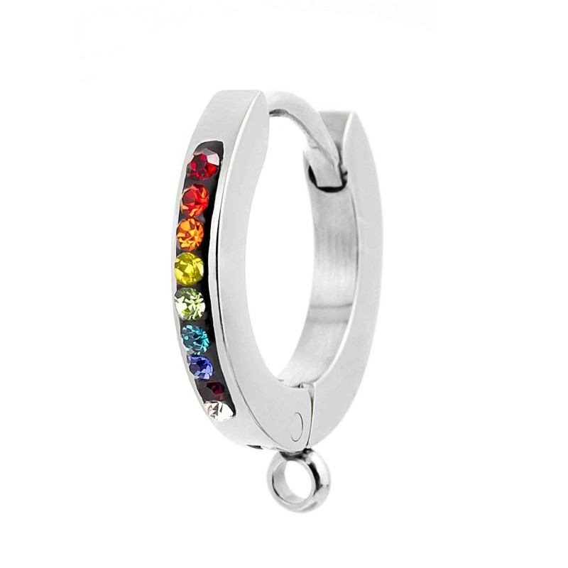 Orecchino a cerchio 14mm con anello per charm