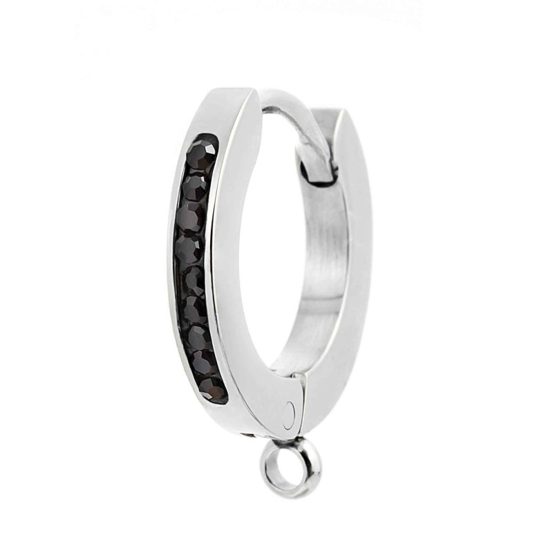 Orecchino a cerchio 14mm con anello per charm
