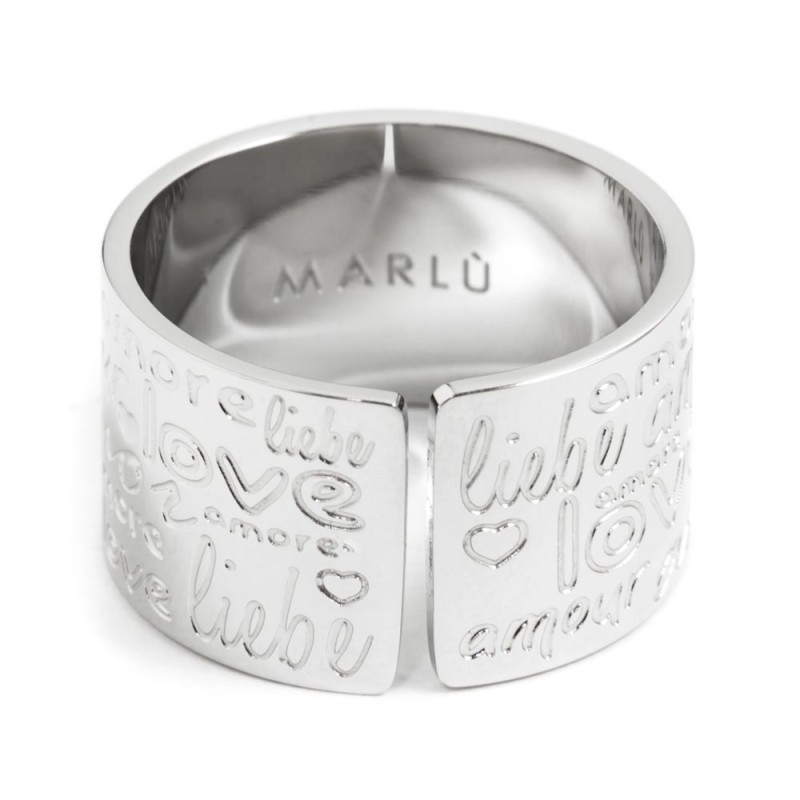 S.STEEL ADJUSTABLE WORDS AMORE RING S.STEEL ADJUSTABLE WORDS AMORE RING