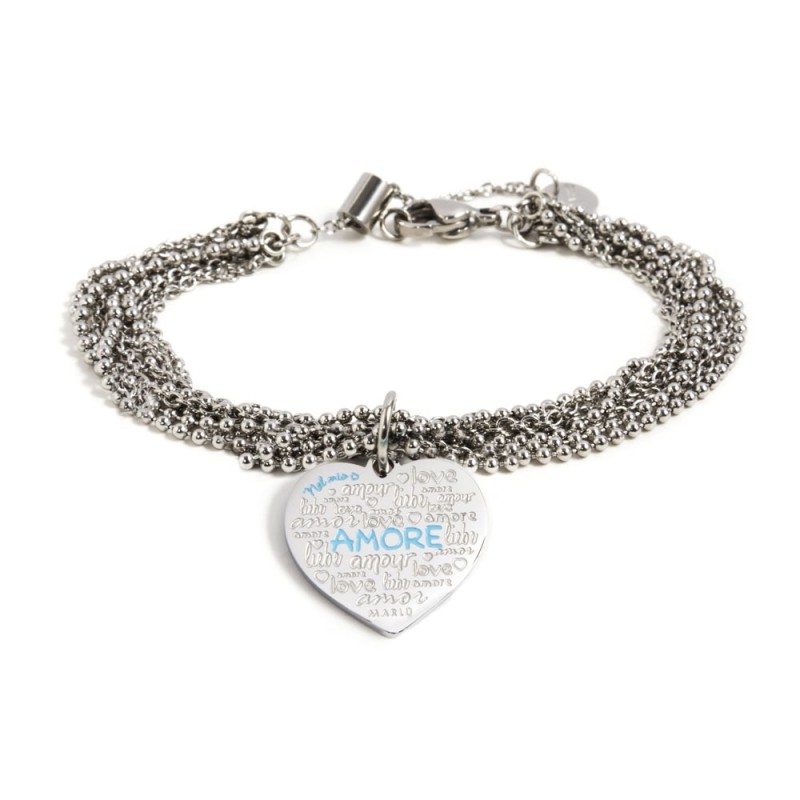 Bracciale con pendente cuore amore