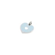 S.STEEL 25 MM TURQUOISE HEART CHARM S.STEEL 25 MM TURQUOISE HEART CHARM