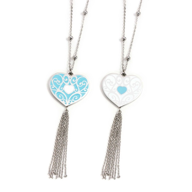 Collana cuore amore con nappa