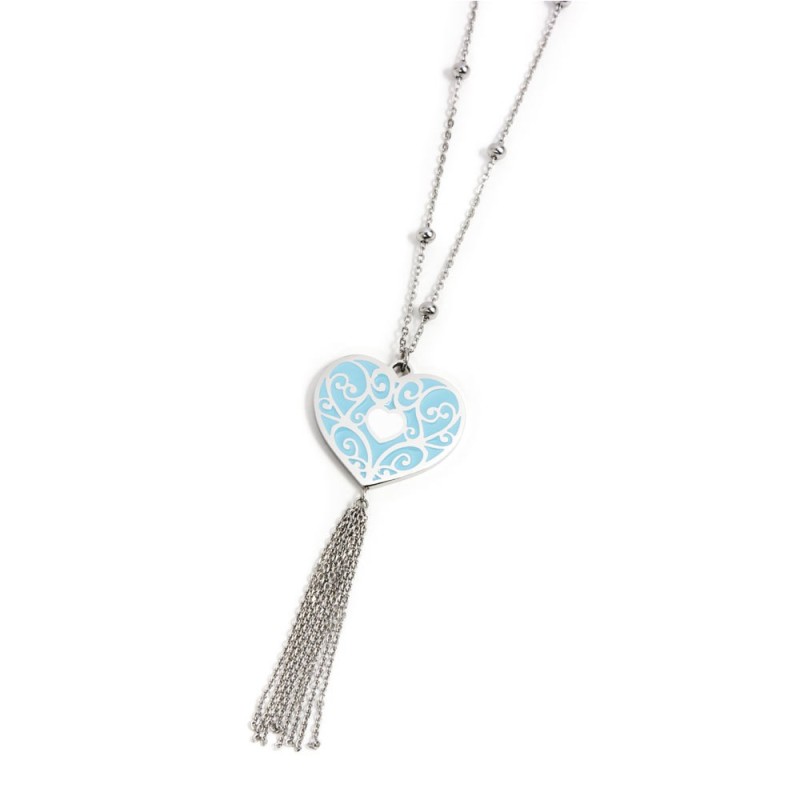 Collana cuore amore con nappa