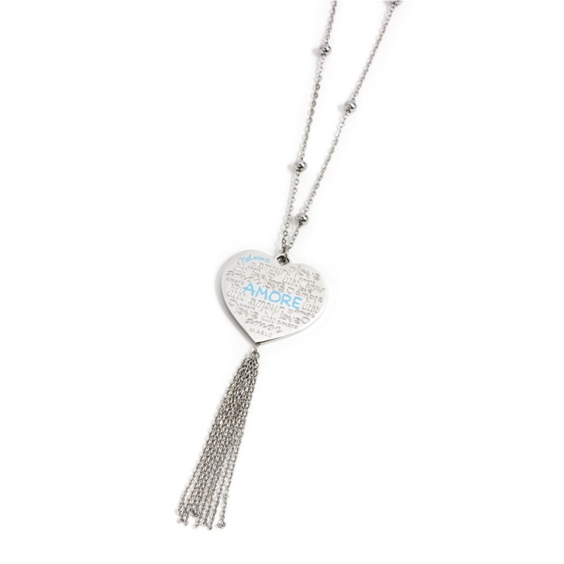 Collana cuore amore con nappa
