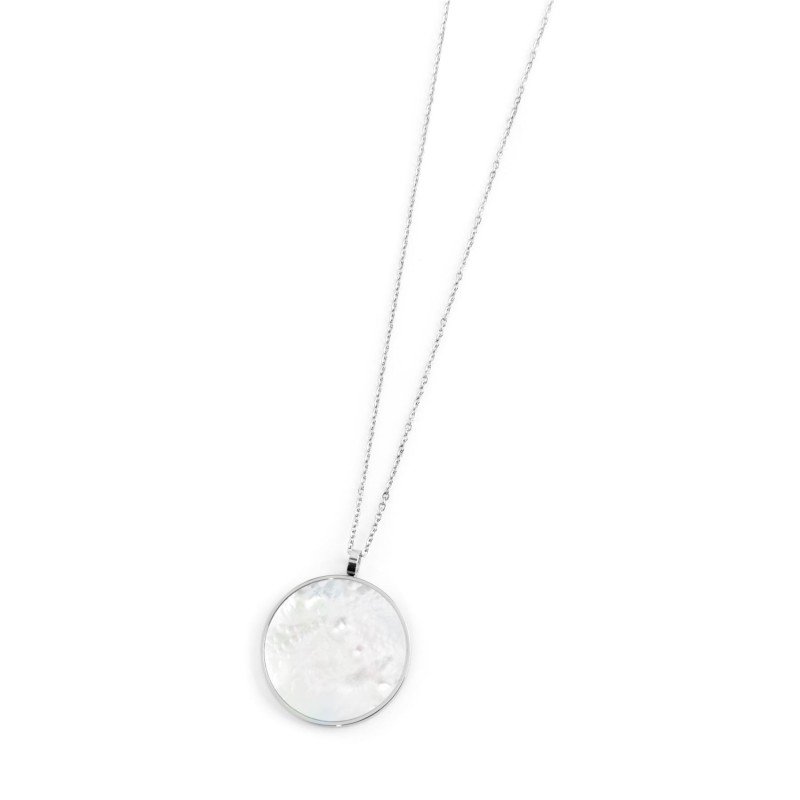 S.STEEL NECKLACE 3CM MOTHER OF PEARL S.STEEL NECKLACE 3CM MOTHER OF PEARL