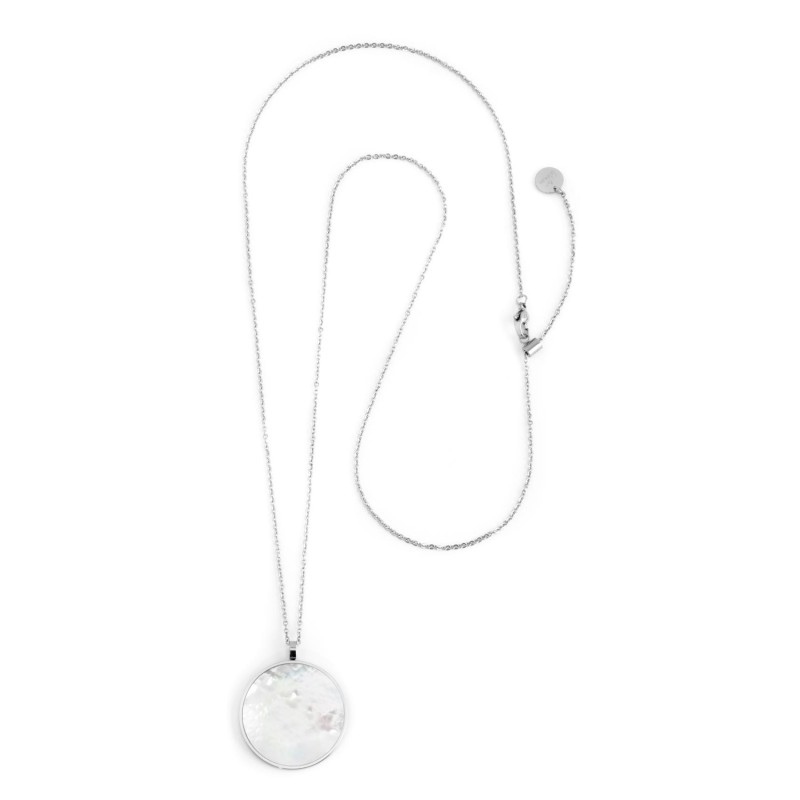 S.STEEL NECKLACE 3CM MOTHER OF PEARL S.STEEL NECKLACE 3CM MOTHER OF PEARL