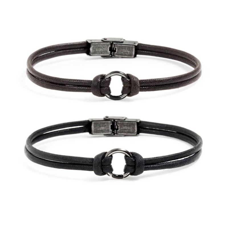 BROWN WAXED COTTON STRING BRACELET BROWN WAXED COTTON STRING BRACELET