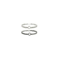 Bracciale catena box chain diamantata
