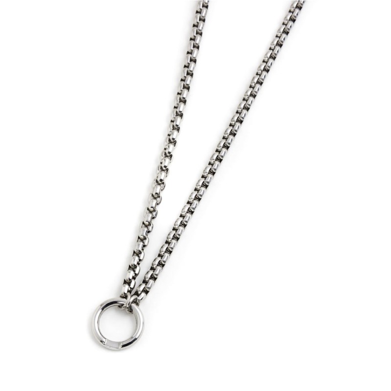 Collana catena box chain diamantata